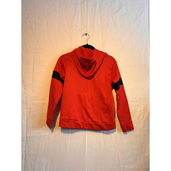 Nike Dri-Fit Hoodie Youth Small Red Black Swoosh Logo Pullover Athletic - Picture 5 of 10